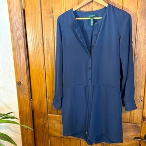Lauren Ralph Lauren Women's Navy Blue Romper Size 10P